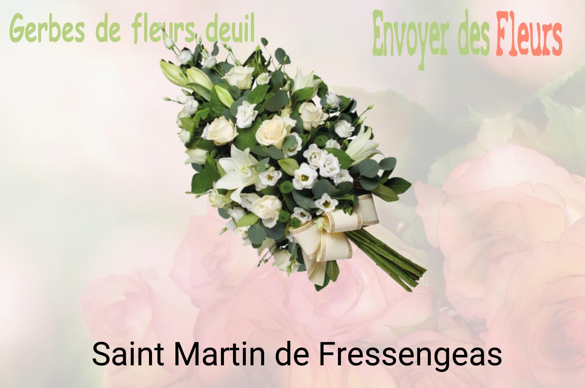 Gerbe de fleurs de deuil livrée à Saint-Martin-de-Fressengeas